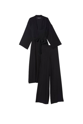 ПИЖАМА МОДАЛ НАБОР ДЛИННЫЙ BLACK Victoria`s Secret