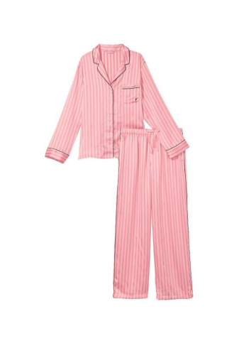 ПИЖАМА САТИН ДЛИННАЯ CLASSIC STRIPE Victoria`s Secret