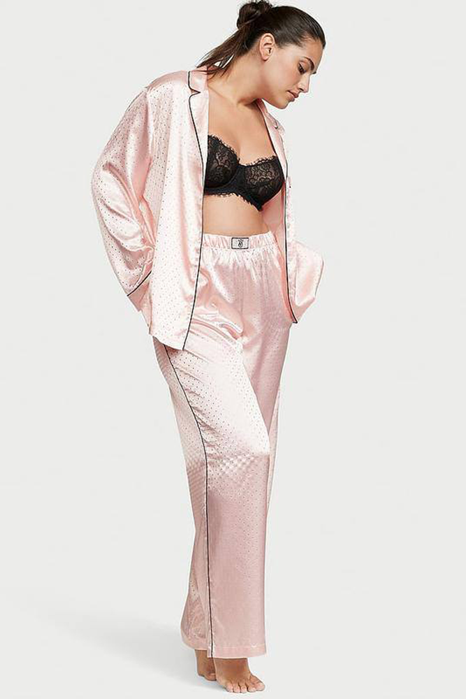 ПІЖАМА САТИН ДОВГА PINK EMBL Victoria`s Secret ПІЖАМА САТИН ДОВГА PINK EMBL Victoria`s Secret