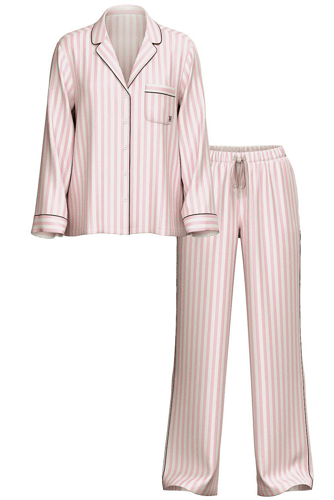 ПІЖАМА САТИН ДОВГА PINK STRIPE Victoria`s Secret ПІЖАМА САТИН ДОВГА PINK STRIPE Victoria`s Secret