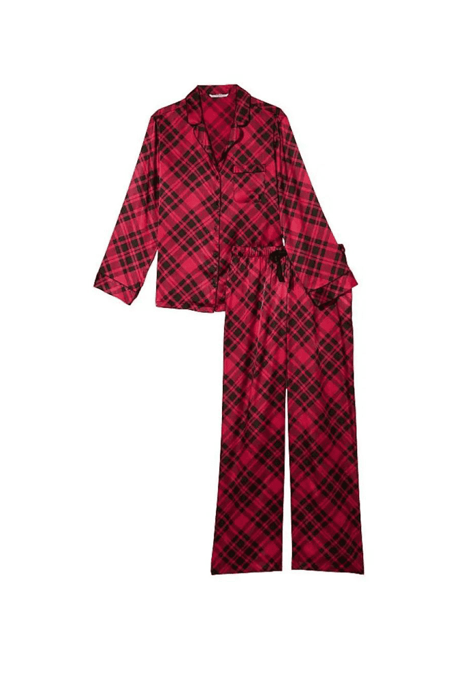 ПІЖАМА САТИН ДОВГА RED PLAID Victoria`s Secret