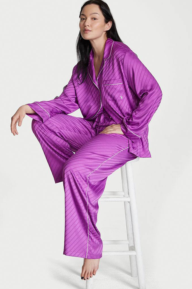 ПІЖАМА САТИН ДОВГА VIOLET LOGO Victoria`s Secret ПІЖАМА САТИН ДОВГА VIOLET LOGO Victoria`s Secret