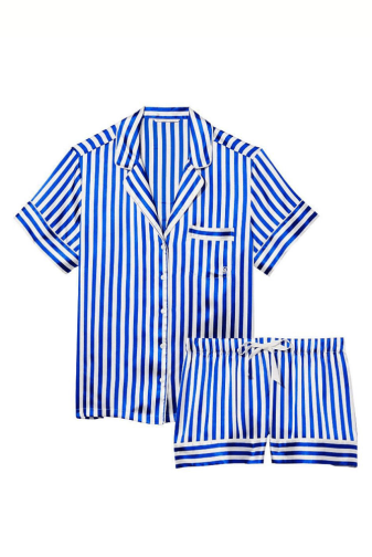 ПИЖАМА САТИН КРАТКАЯ BLUE STRIPE Victoria`s Secret