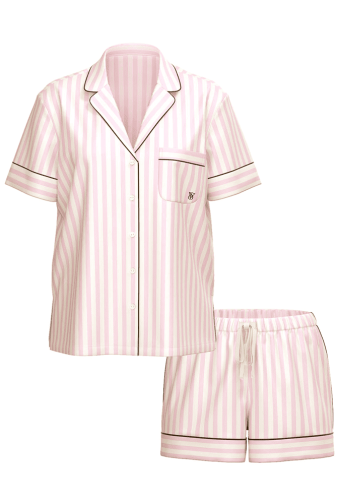ПИЖАМА САТИН КРАТКАЯ PINK STRIPE Victoria`s Secret