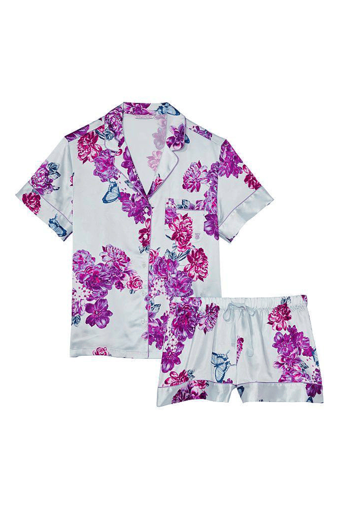 ПІЖАМА САТИН КОРОТКА WHITE FLORAL Victoria`s Secret