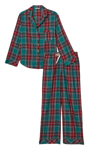 ПИЖАМА ФЛАНЕЛЬ ДЛИНА GREEN/RED/PINK PLAID Victoria`s Secret