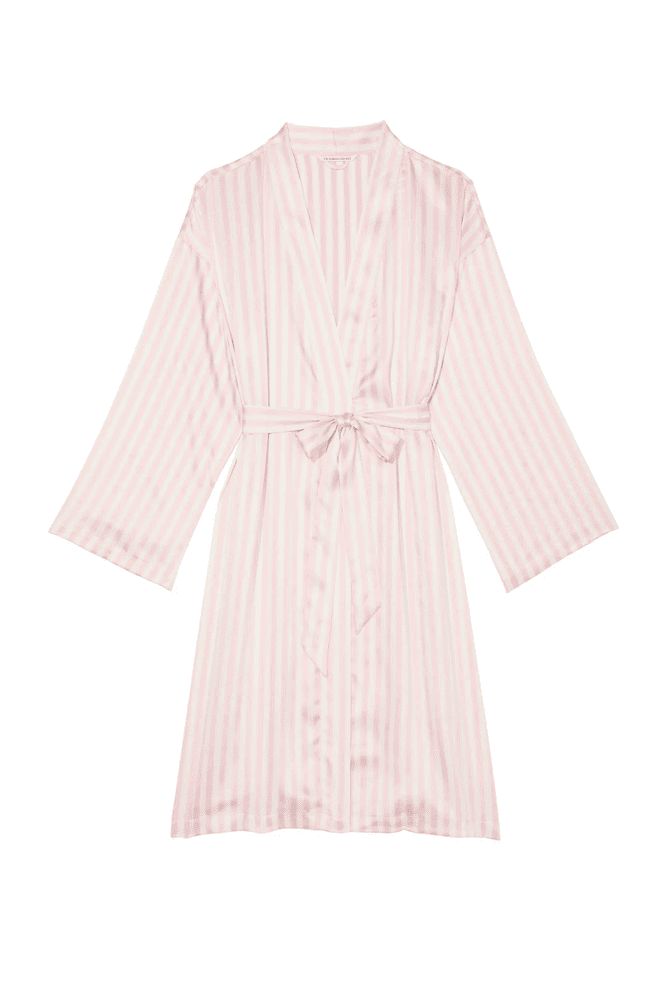 ХАЛАТ САТИНОВИЙ PINK STRIPE LONG Victoria`s Secret