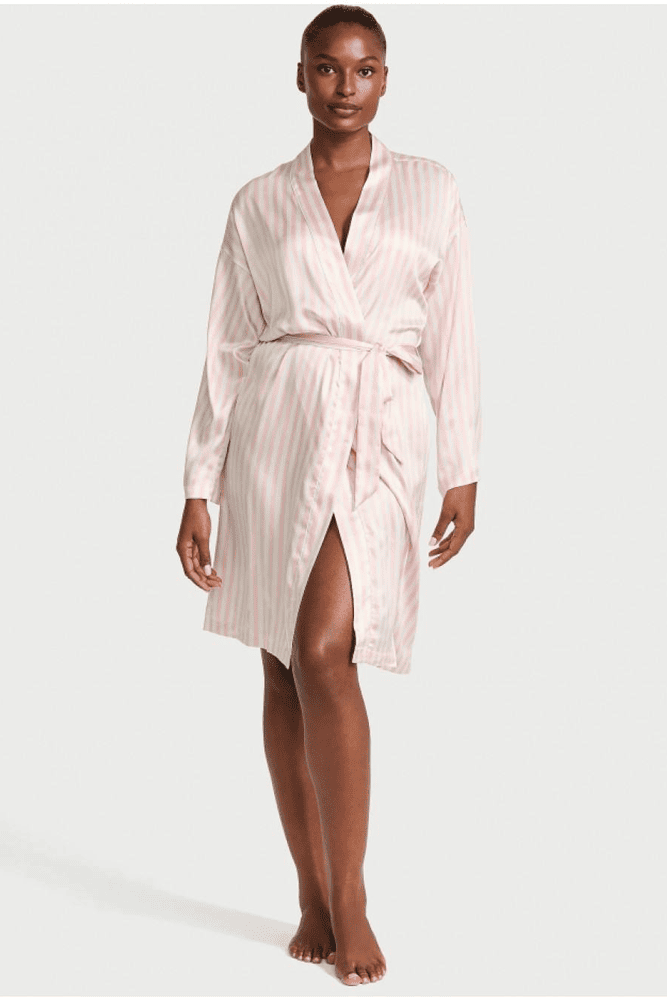 ХАЛАТ САТИНОВИЙ PINK STRIPE LONG Victoria`s Secret ХАЛАТ САТИНОВИЙ PINK STRIPE LONG Victoria`s Secret