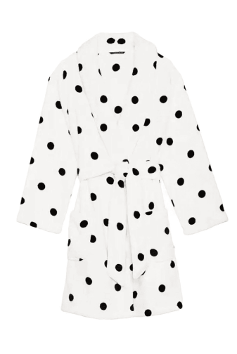 ХАЛАТ ТЕПЛЫЙ WHITE BLACK DOT Victoria`s Secret