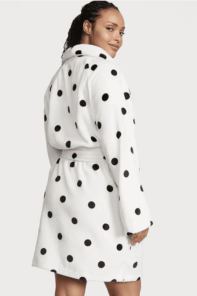 ХАЛАТ ТЕПЛИЙ WHITE BLACK DOT Victoria`s Secret ХАЛАТ ТЕПЛИЙ WHITE BLACK DOT Victoria`s Secret