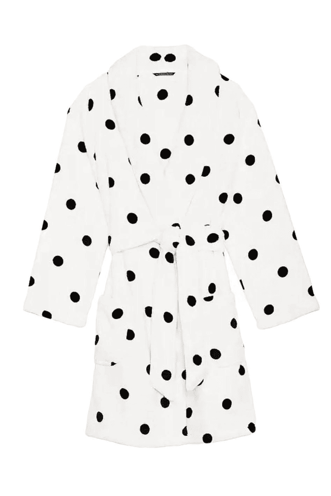 ХАЛАТ ТЕПЛИЙ WHITE BLACK DOT Victoria`s Secret ХАЛАТ ТЕПЛИЙ WHITE BLACK DOT Victoria`s Secret