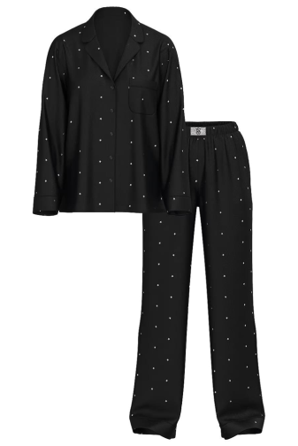 ПИЖАМА САТИН ДЛИННАЯ BLACK STARS EMBL Victoria`s Secret