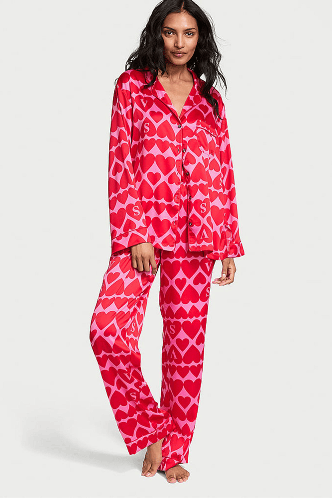 ПІЖАМА САТИН ДОВГА RED PINK HEARTS Victoria`s Secret ПІЖАМА САТИН ДОВГА RED PINK HEARTS Victoria`s Secret