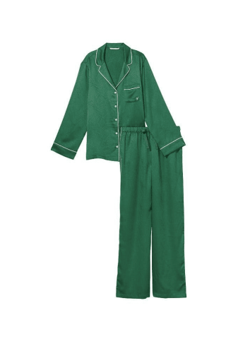 ПИЖАМА САТИН ДЛИННАЯ GREEN PALM Victoria`s Secret