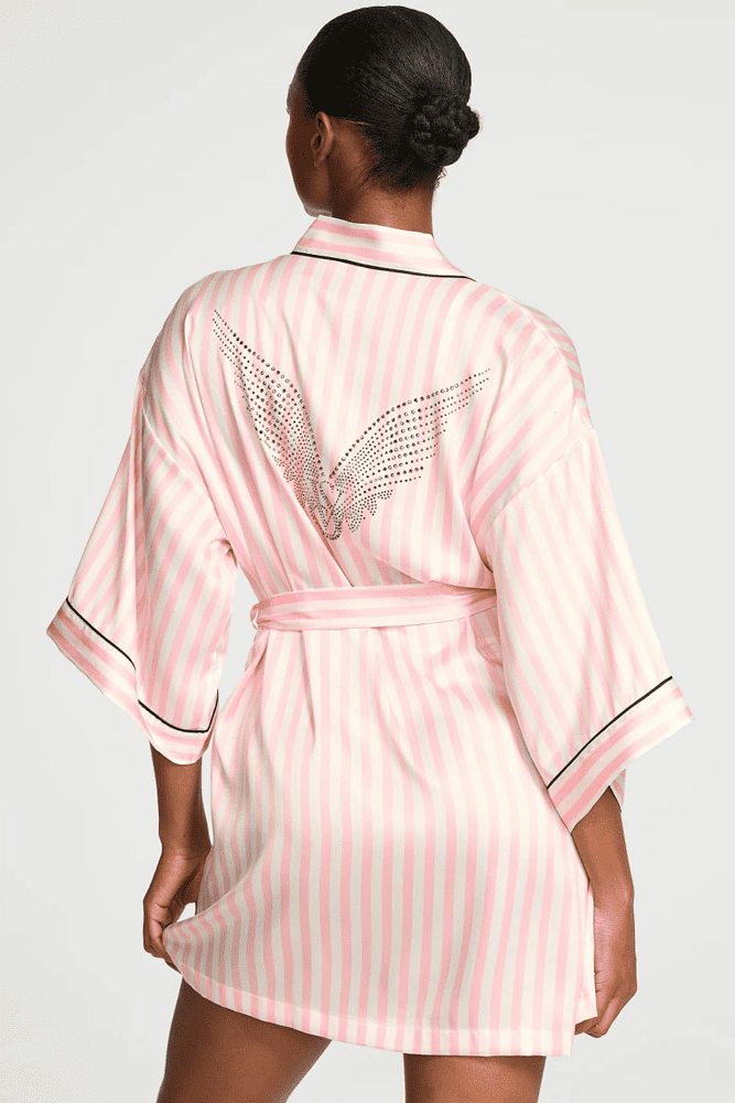 ХАЛАТ САТИНОВИЙ PINK STRIPE FASHION SHOW Victoria`s Secret ХАЛАТ САТИНОВИЙ PINK STRIPE FASHION SHOW Victoria`s Secret