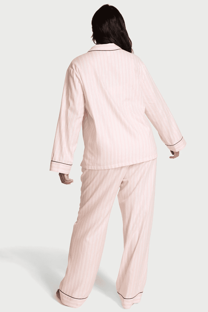 ПІЖАМА ФЛАНЕЛЬ ДОВГА PINK STRIPE LOGO Victoria`s Secret