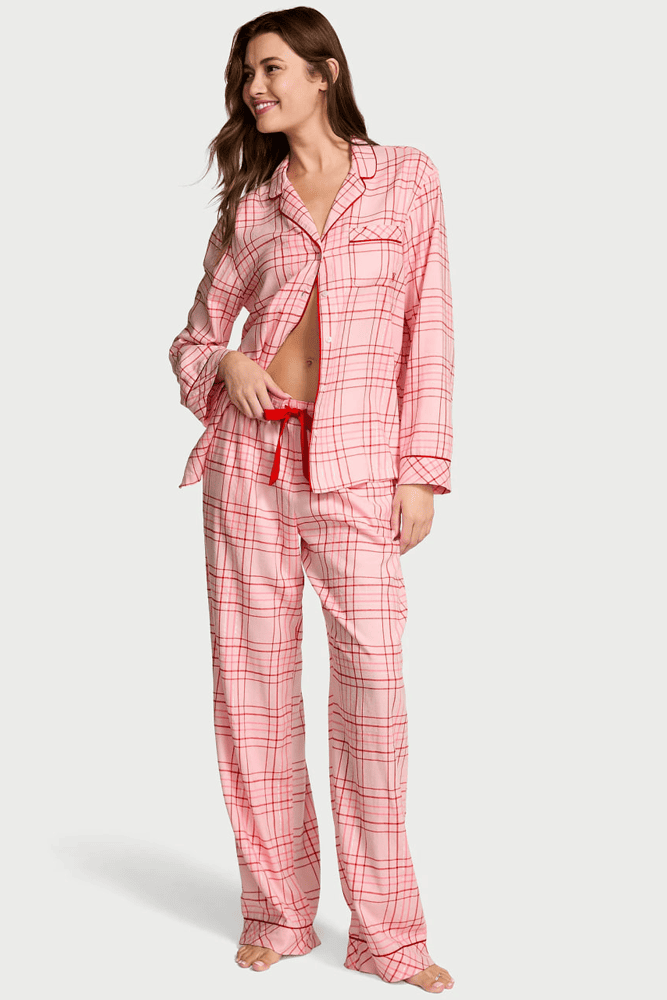 ПІЖАМА ФЛАНЕЛЬ ДОВГА PINK RED PLAID Victoria`s Secret