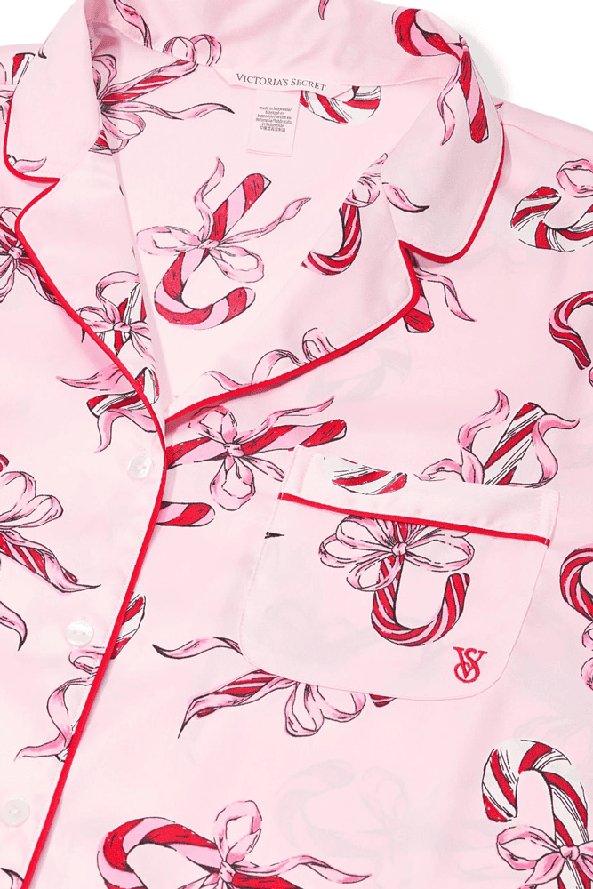 ПІЖАМА САТИН ДОВГА PUREST PINK CANDY CANE Victoria`s Secret ПІЖАМА САТИН ДОВГА PUREST PINK CANDY CANE Victoria`s Secret