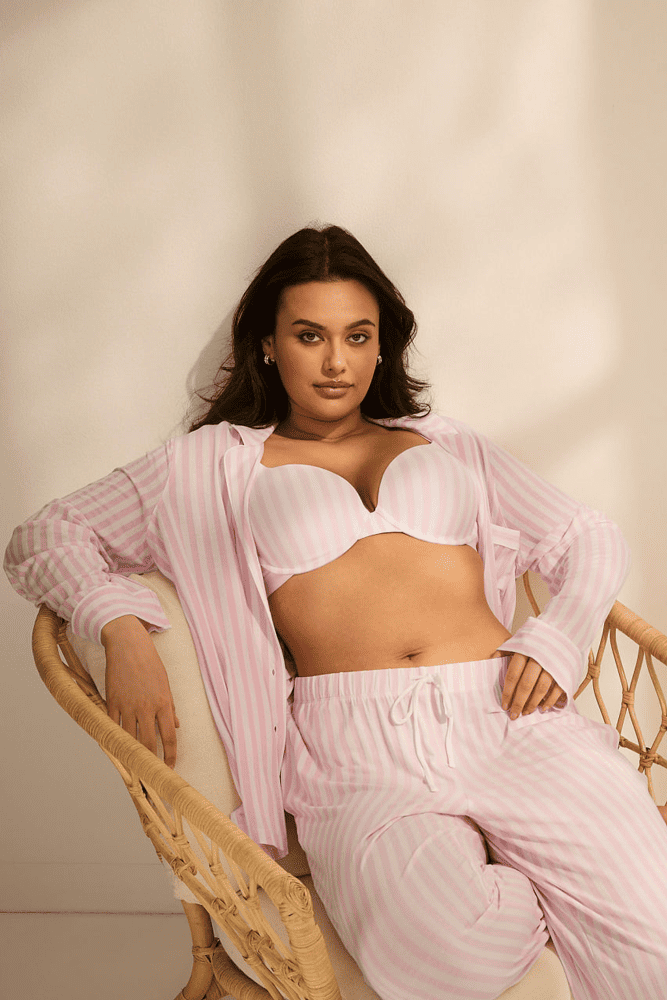 ПІЖАМА МОДАЛ ДОВГА PINK STRIPE Victoria`s Secret ПІЖАМА МОДАЛ ДОВГА PINK STRIPE Victoria`s Secret