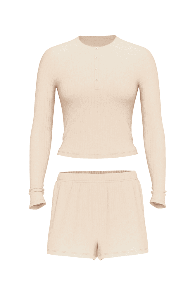 ПІЖАМА МОДАЛ КОРОТКА COCONUTE WHITE RIBBED Victoria`s Secret