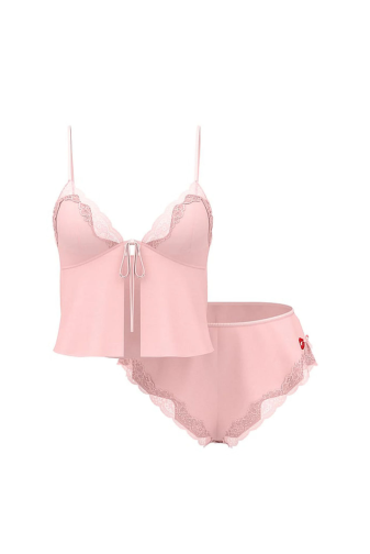 ПИЖАМА САТИН МАЙКА PUREST PINK LIPS EMBR Victoria`s Secret