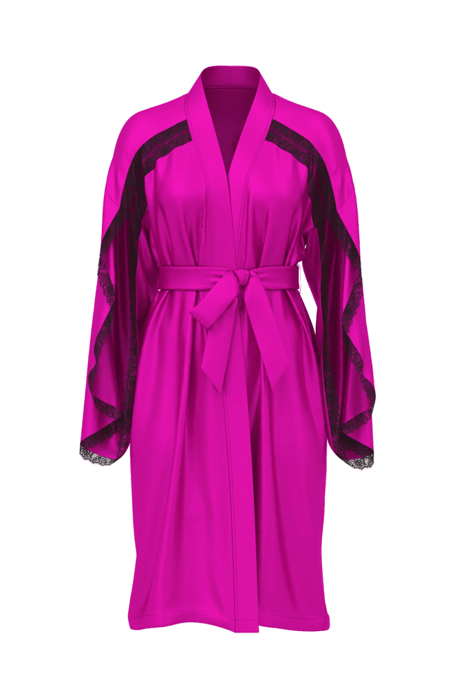 ХАЛАТ САТИНОВИЙ FUCHSIA LACE Victoria`s Secret