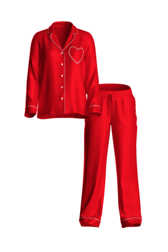 ПІЖАМА САТИН ДОВГА RED HEART Victoria`s Secret