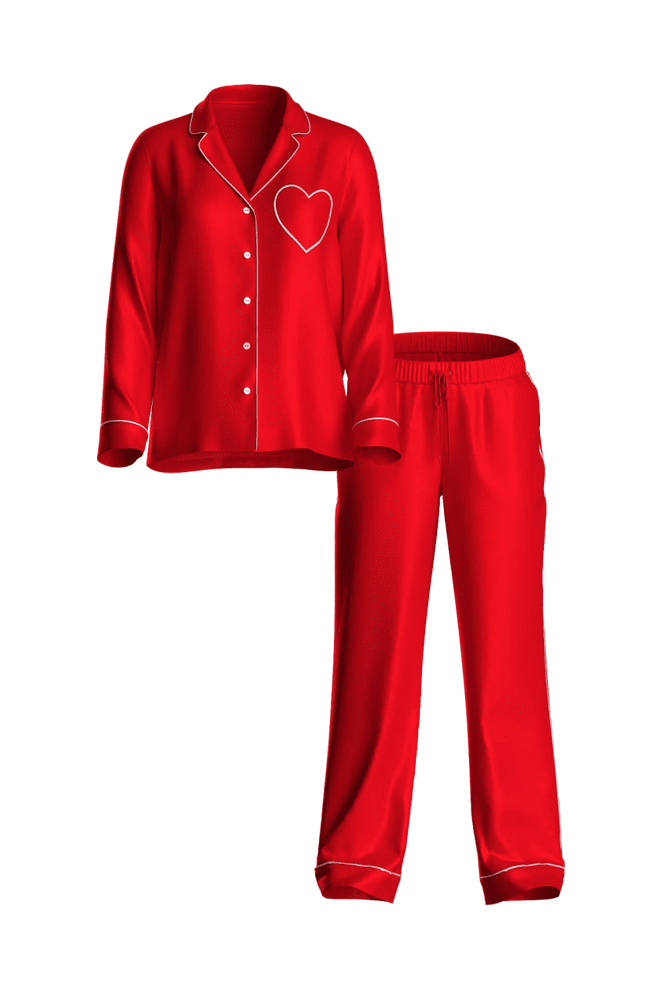 ПІЖАМА САТИН ДОВГА RED HEART Victoria`s Secret