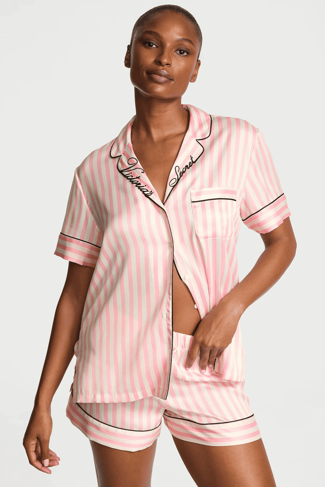 ПІЖАМА САТИН КОРОТКА WHITE FLAMINGO Victoria`s Secret