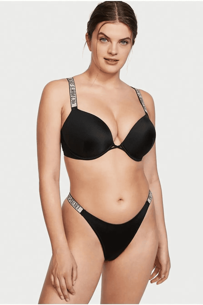 КУПАЛЬНИК ЗІ СТРАЗАМИ ПОДВІЙНИЙ ПУШ-АП BLACK Victoria`s Secret КУПАЛЬНИК ЗІ СТРАЗАМИ ПОДВІЙНИЙ ПУШ-АП BLACK Victoria`s Secret