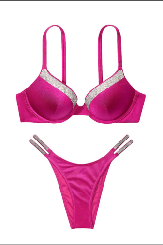 КУПАЛЬНИК СО СТРАЗАМИ ПУШ-АП FUCHSIA Victoria`s Secret