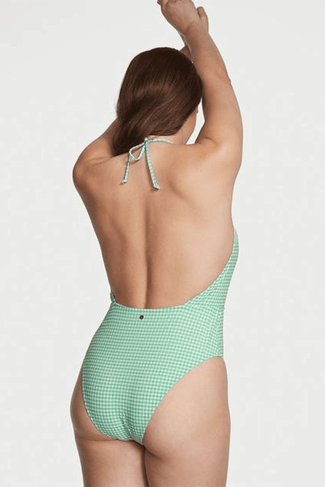 КУПАЛЬНИК СУЦІЛЬНИЙ З ВИРІЗОМ MINT PLAID Victoria`s Secret КУПАЛЬНИК СУЦІЛЬНИЙ З ВИРІЗОМ MINT PLAID Victoria`s Secret