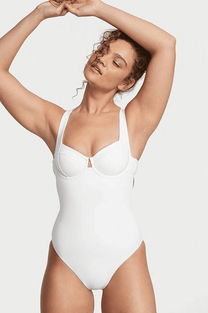 КУПАЛЬНИК СУЦІЛЬНИЙ З ЧАШКАМИ WHITE UNL Victoria`s Secret