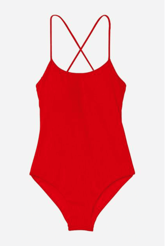 Купальник сплошной на завязках RED RIBBED Victoria`s Secret