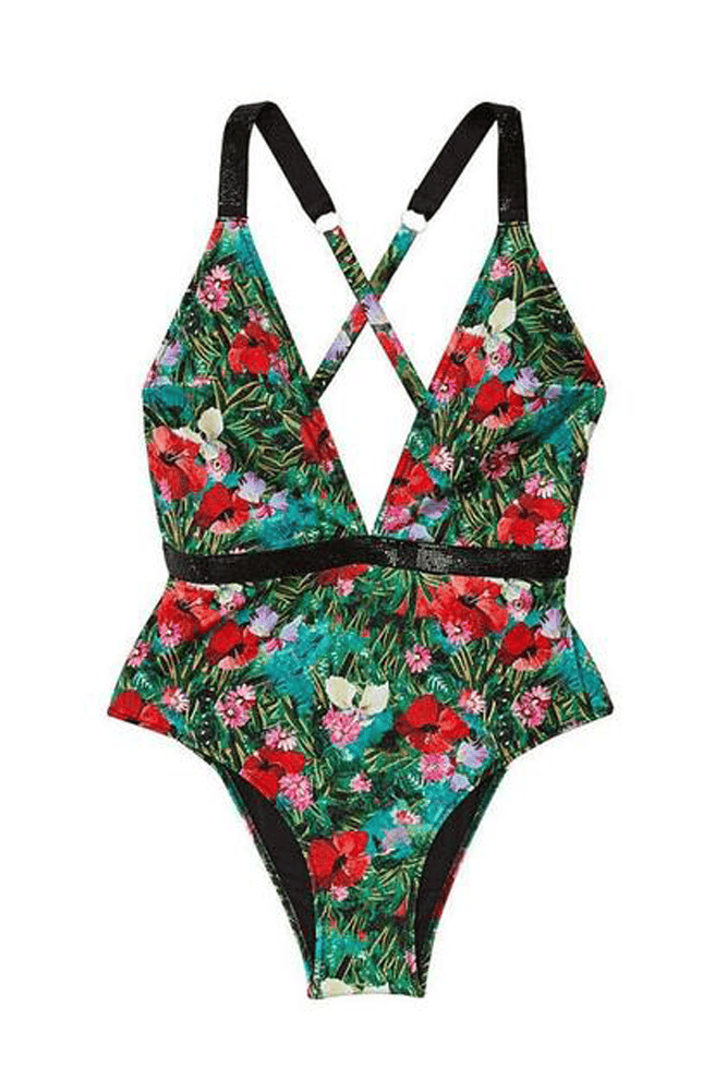 КУПАЛЬНИК СУЦІЛЬНИЙ ЗІ СТРАЗАМИ ГАРТЕР FLORAL PRINT Victoria`s Secret