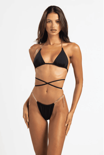 КУПАЛЬНИК ТРЕУГОЛЬНИКИ BLACK CHAIN ​​BEACH BUNNY