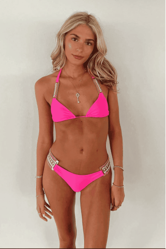 КУПАЛЬНИК ТРИКУТНИКИ PINK EMBL BEACH BUNNY