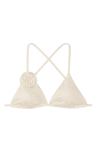 КУПАЛЬНИК СО СТРАЗАМИ ТРЕУГОЛЬНИКИ WHITE ROSE EMBL Victoria`s Secret