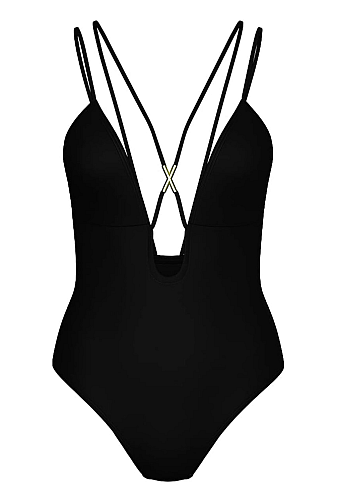 КУПАЛЬНИК СУЦІЛЬНИЙ З ВИРІЗОМ BLACK CHAIN Victoria`s Secret