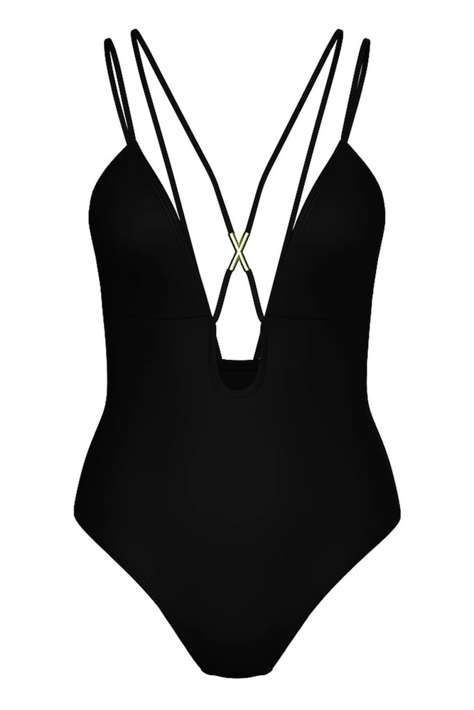 КУПАЛЬНИК СУЦІЛЬНИЙ З ВИРІЗОМ BLACK CHAIN Victoria`s Secret