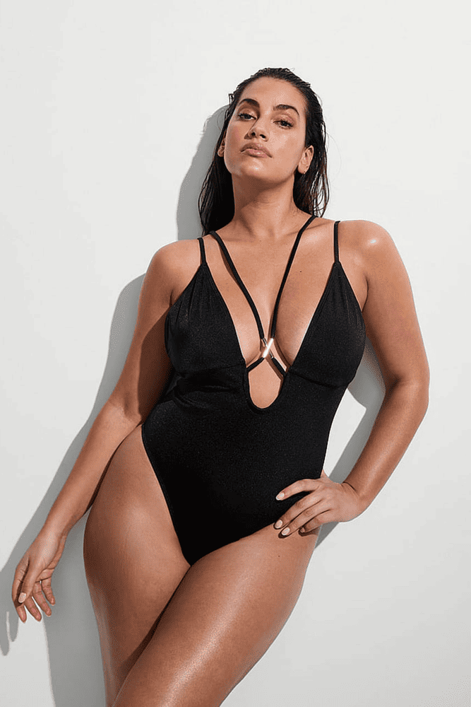 КУПАЛЬНИК СУЦІЛЬНИЙ З ВИРІЗОМ BLACK CHAIN Victoria`s Secret КУПАЛЬНИК СУЦІЛЬНИЙ З ВИРІЗОМ BLACK CHAIN Victoria`s Secret