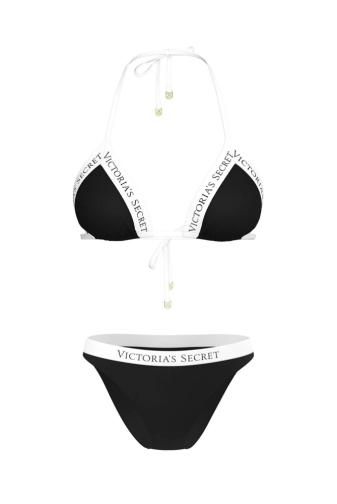 КУПАЛЬНИК ТРИКУТНИКИ BLACK VS LOGO Victoria`s Secret