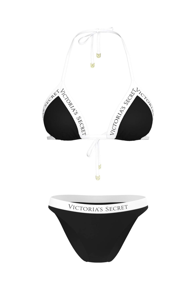КУПАЛЬНИК ТРИКУТНИКИ BLACK VS LOGO Victoria`s Secret